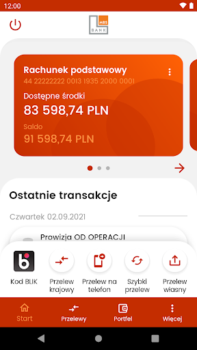 Android application MBS Bank Autoryzacja screenshort