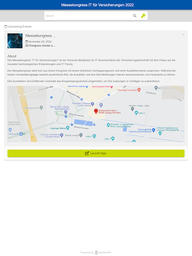 Messekongress App Screen 3