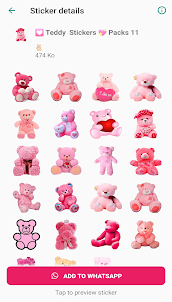 Animated Teddy Day Stickers