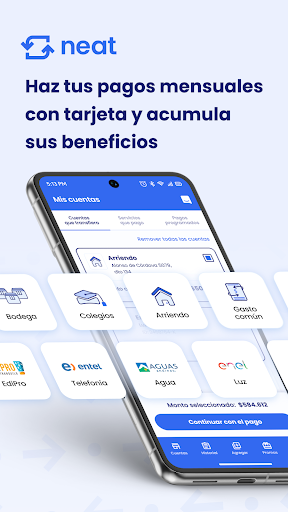 Android application Neat pagos screenshort