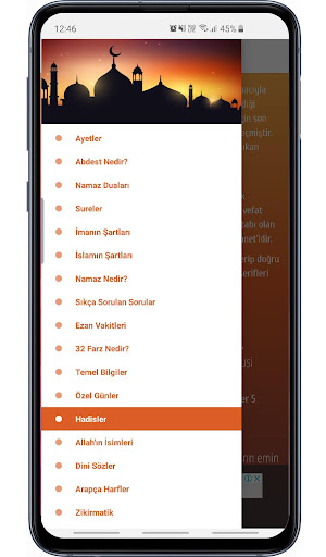 Android application Dini Bilgiler screenshort