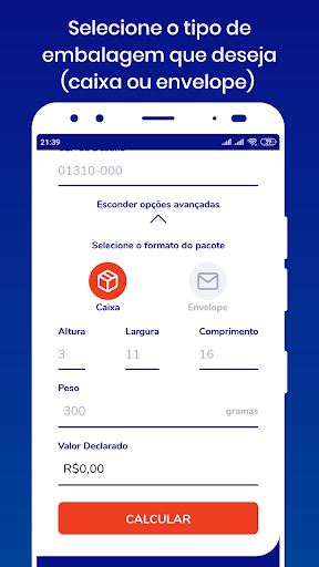 Calcular Frete Correios Screen 3