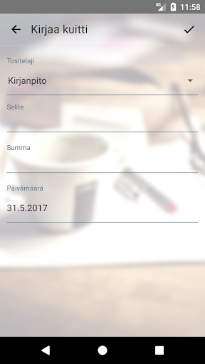 Kuvaa kuitti Screen 2