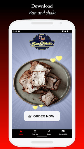 Android application Bun and shake screenshort