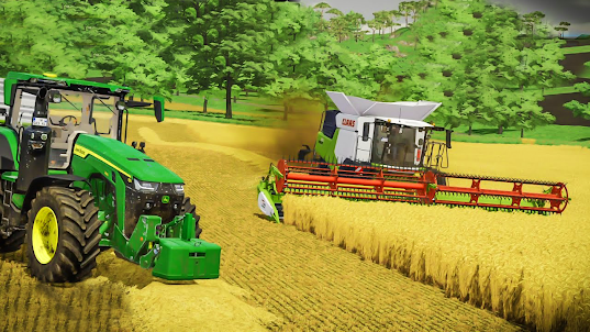 Real Tractor Trolly Farming 3D