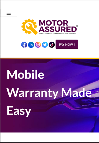 Android application Motor Assured Warranty screenshort