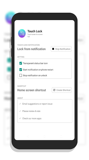 Android application Touch Locker - Screen lock screenshort