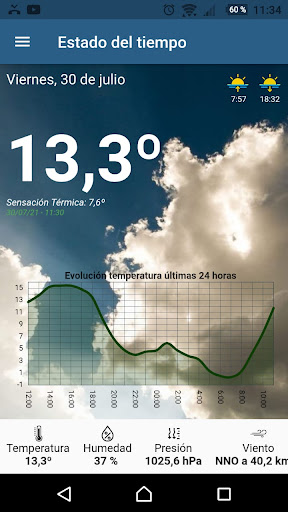 Android application Clima UTN San Francisco screenshort