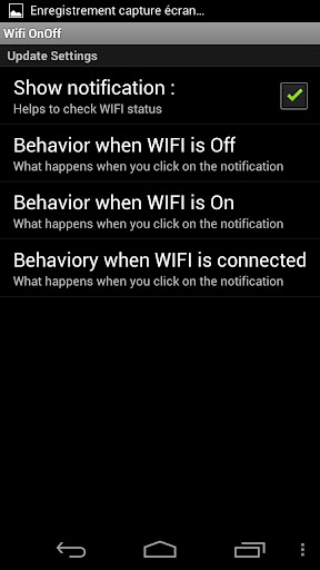Wifi on/off - Widget Screen 3