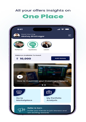 Monexo P2P Investment Platform Screenshot
