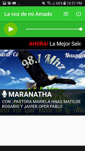 Android application Radio La Voz de mi Amado 98.1 screenshort