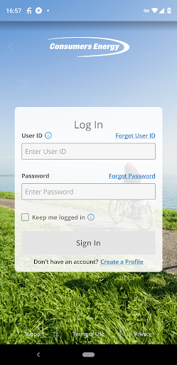 Android application Consumers Energy screenshort