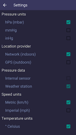 Screenshot of Barometer Pro