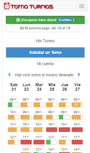 TomoTurnos - Turnos Online Screen 2
