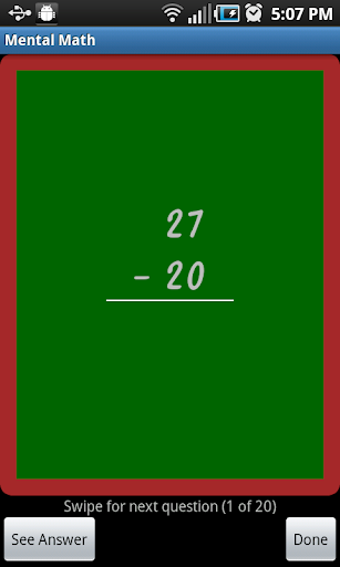 Mental Math Screen 3