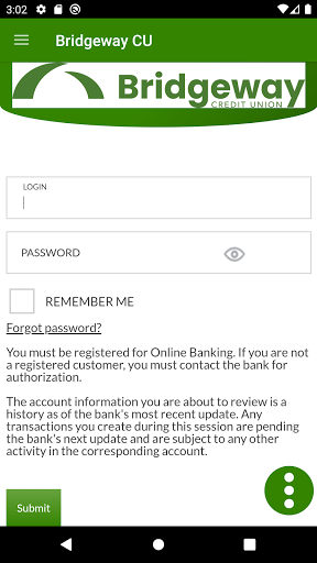 Android application Bridgeway Credit Union screenshort