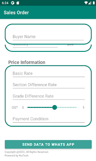 Android application Quality Sales Order screenshort