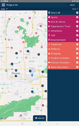 Screenshot of Visit Phoenix