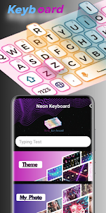 Keyboard Neon Font Style