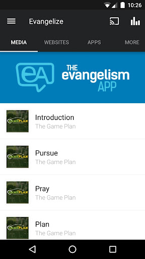 Android application The Evangelism App screenshort