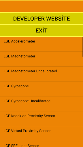 Get Device Sensor List Screen 2