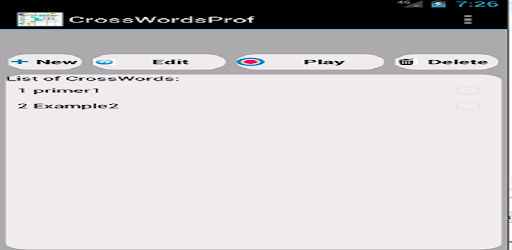 Android application App Cross Words Prof - Android screenshort