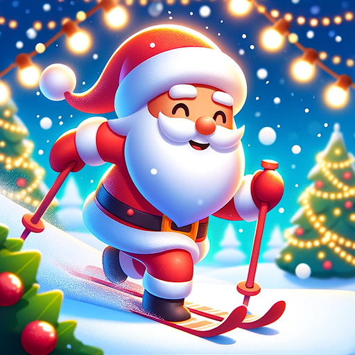 Santa Ski: Christmas Game logo