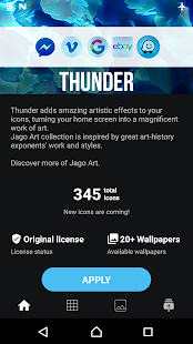 Thunder: captura de pantalla del paquete de iconos
