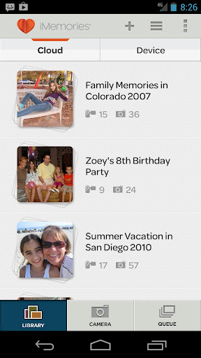 Android application iMemories screenshort