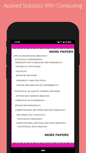 Android application Applied Statistics With Comput screenshort