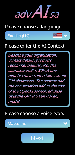 advAIsa Screen 2