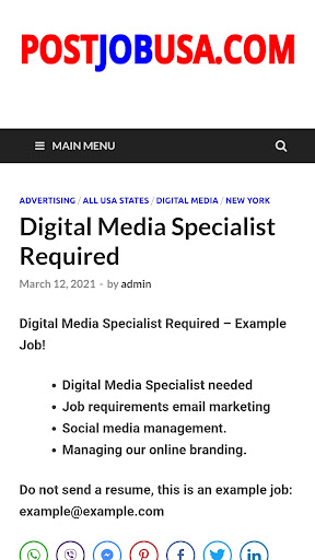 Post Job USA Find List Jobs