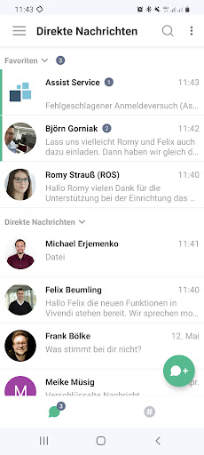 Android application Vivendi Messenger screenshort