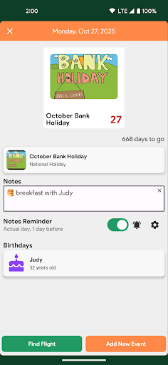 Ireland Calendar Screen 3