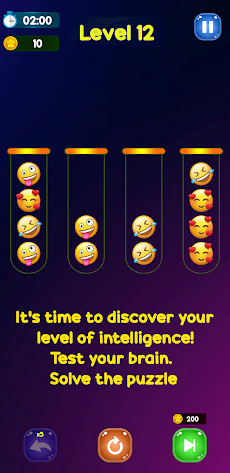 Emoji Sort Puzzle Sort Gameのおすすめ画像2
