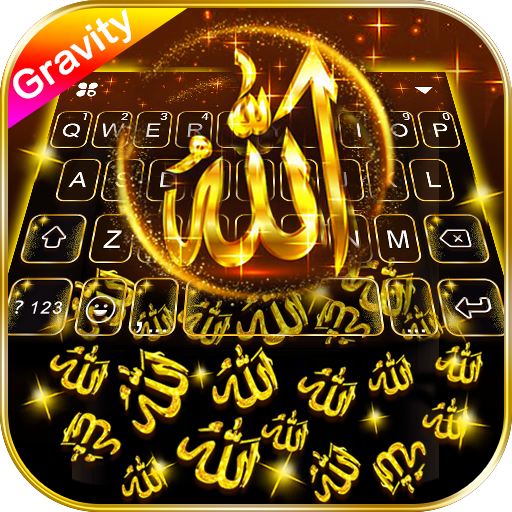 Gold Allah 3D Gravity Keyboard