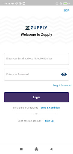 Android application Zupply screenshort