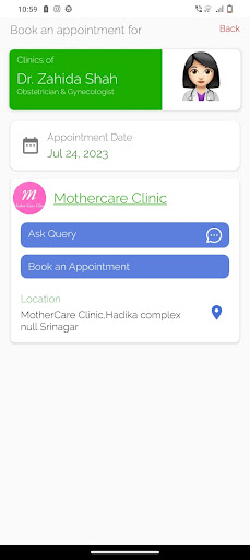 Mother Care Clinic Screen 2