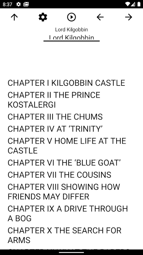 Android application Book, Lord Kilgobbin screenshort