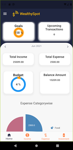 Android application WealthySpot screenshort