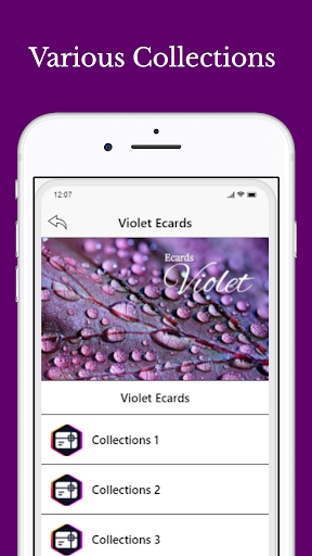 Ecard Wishes in Violet Screen 3