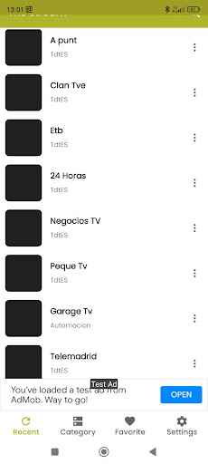 Android application TDT España screenshort