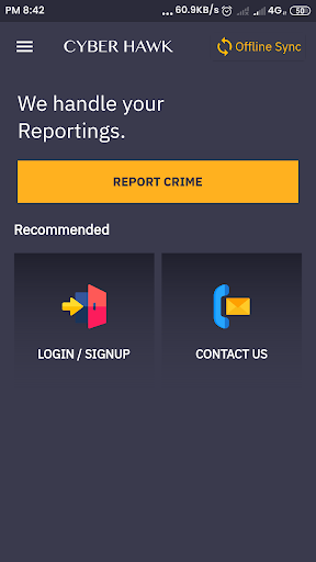 Android application Cyber Hawk screenshort