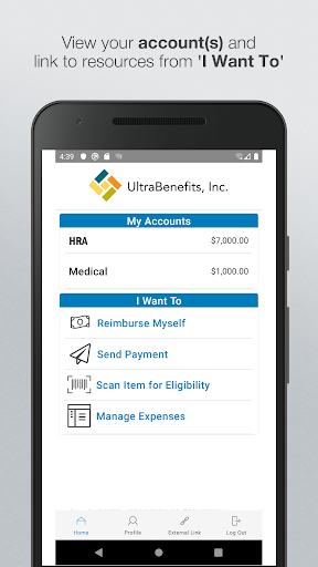 Android application ULTRABENEFITS screenshort