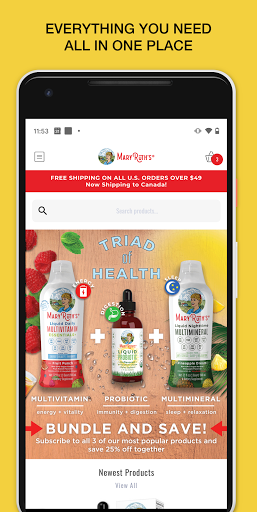 Android application MaryRuth Organics screenshort