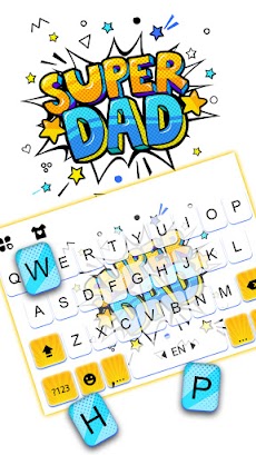 最新版、クールな Super Dad のテーマキーボードのおすすめ画像2