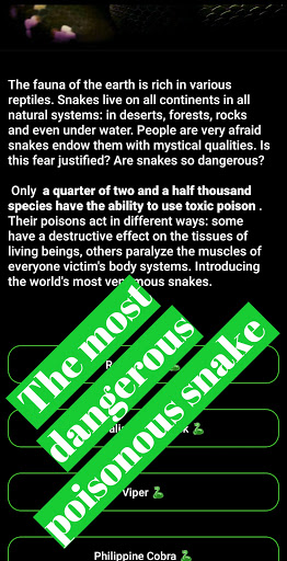 Android application Animal Power - Dangerous Snake screenshort