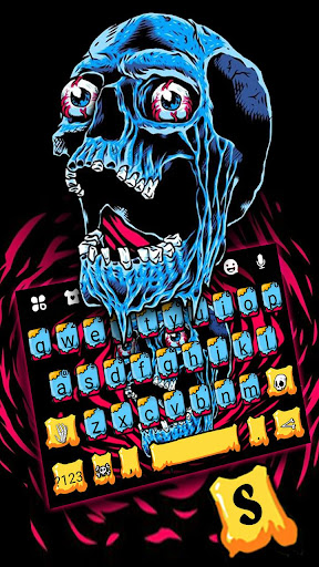 Scary Skull Graffiti Keyboard Screen 2