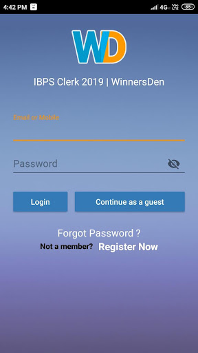 IBPS Clerk | WinnersDen Screen 2