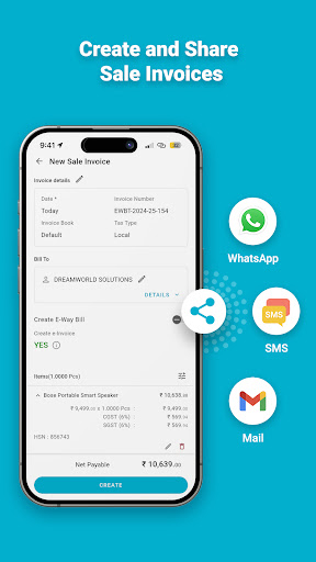 Hisab:Invoicing, Inventory Screen 2